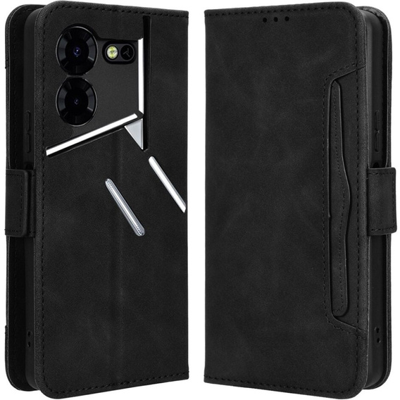 Etui z klapką do Tecno Pova 5 Pro 4G, Card Slot, czarne