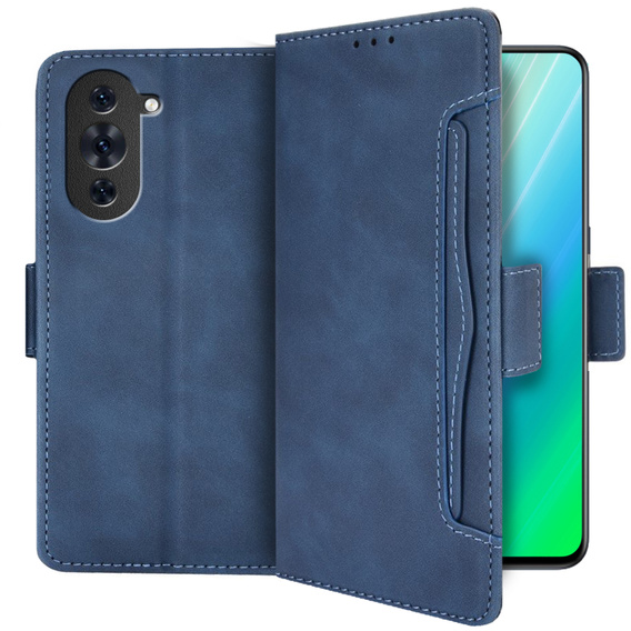 Etui z klapką do Huawei Nova 10 4G, Card Slot, niebieskie