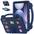 Etui do Samsung Galaxy Tab S10+ Plus, Cute Patterns, z podstawką, granatowe