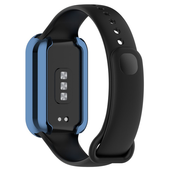 2w1 Etui z Osłoną do Xiaomi Redmi Smart Band 2 / Xiaomi Smart Mi Band 8 Active, Niebieskie