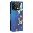 Etui z klapką do Xiaomi Redmi Note 13 5G, Wallet, Butterflies niebieskie