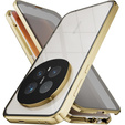 Etui do Honor Magic 8 Pro, Magnetic Dual Glass, złote