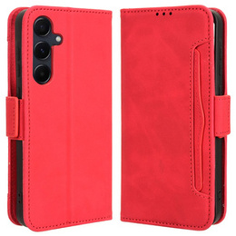 Etui z klapką do Samsung Galaxy A35 5G, Card Slot, czerwone