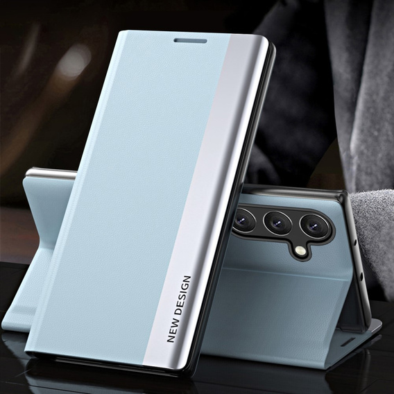 Etui z klapką do Samsung Galaxy M34, Side Magnetic, niebieskie