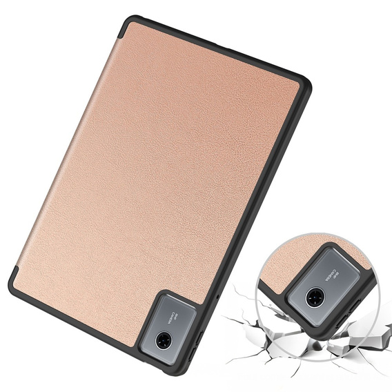 Etui do Lenovo Idea Tab 11" 2025 TB336FU TB336ZU, Smartcase z miejscem na rysik, różowe rose gold