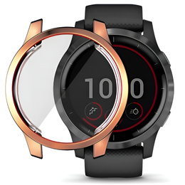 Etui z osłoną TPU do Garmin Venu 2 45mm/Vivoactive 4 45mm, Różowe