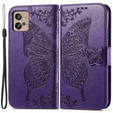 Etui z klapką do Motorola Moto G32, Butterfly, fioletowe