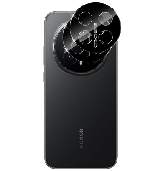 2x Szkło hartowane na aparat ERBORD do Honor Magic 8 Pro, Czarne