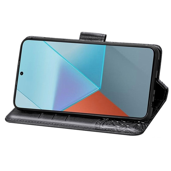 Etui z klapką do Xiaomi Redmi Note 13 Pro 5G, Butterfly, czarne