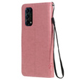 Etui Wallet do Oppo Reno5 5G, Tree and Cat, Pink