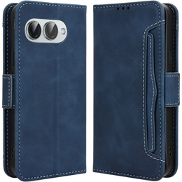 Etui z klapką do T Phone 3 5G, Card Slot, granatowe