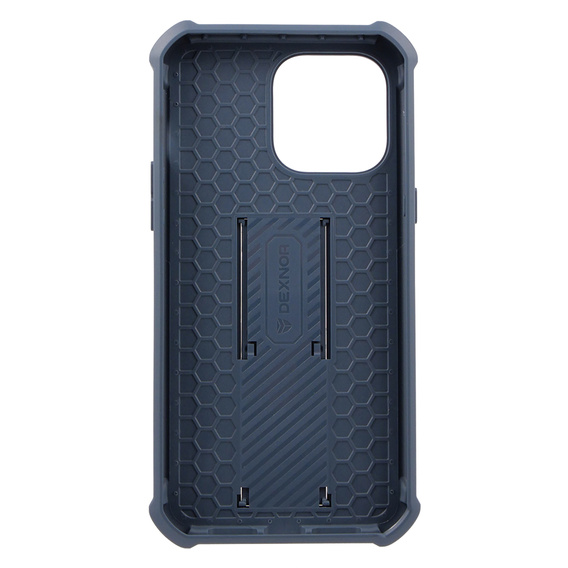 Etui pancerne do iPhone 14 Pro Max, Dexnor Full Body, granatowe