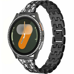 Bransoleta + Etui z wbudowanym szkłem do Samsung Galaxy Watch 7 40mm, Czarna
