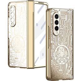 Etui do Samsung Galaxy Z Fold 4 5G, Mechanical Legend, złote