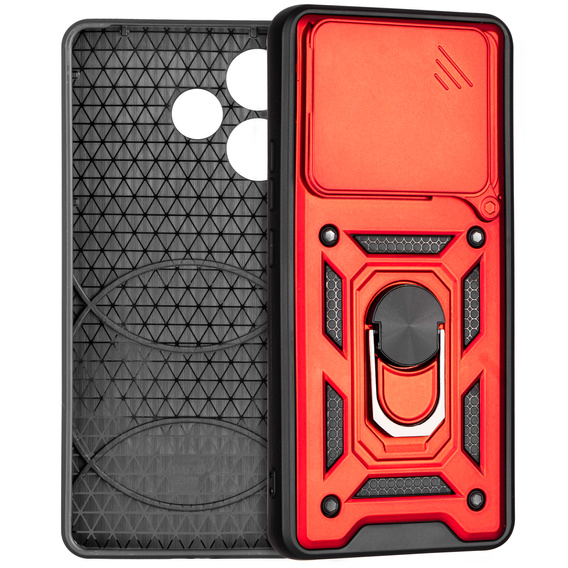 Etui pancerne do Oppo A5 Pro 5G, CamShield Slide, czerwone