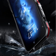 Etui LUPHIE do iPhone 15 Plus, Armor Bumper, czarne / czerwone