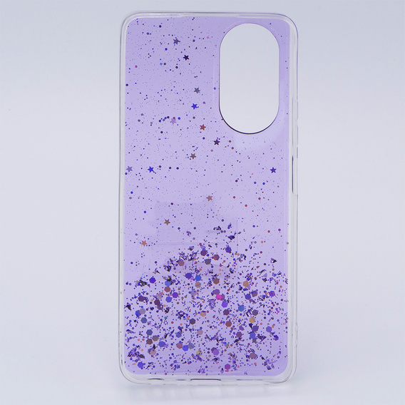 Etui do Oppo A58 4G, Glittery, fioletowe