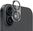 Szkło na aparat do iPhone 16 / 16 Plus, przezroczyste z czarnymi obwódkami