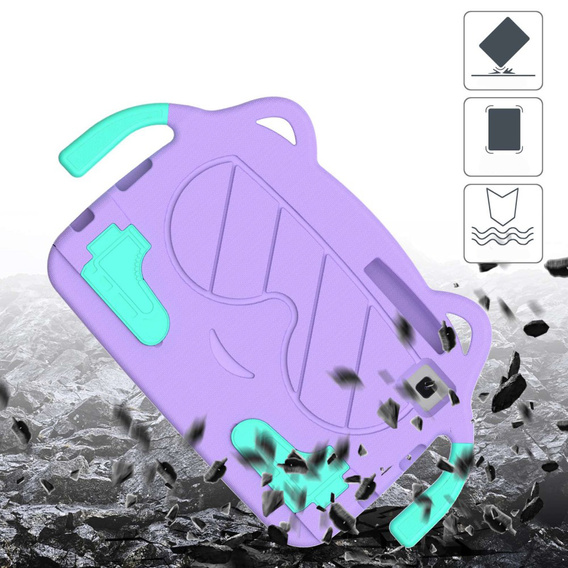 Etui dziecięce do Samsung Galaxy Tab A7 Lite 8.7T220 / T225 / A 8.0 (2019) T290 / T295,  fioletowe