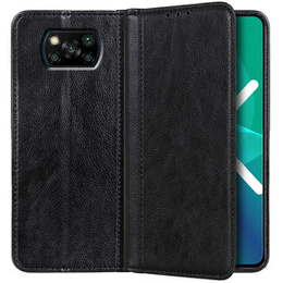Etui do Xiaomi Poco X3 NFC / Poco X3 PRO, Wallet Litchi Leather, czarne