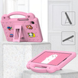 Etui do Samsung Galaxy Tab A11/A9, Cute Patterns, z podstawką, Różowe