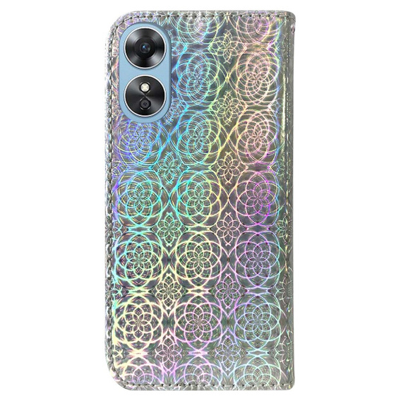 Etui z klapką do Oppo A17, Wallet, Mandala szare