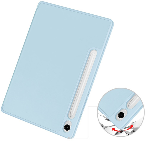 Etui do Samsung Galaxy Tab S10 FE+ Plus, Smartcase z miejscem na rysik, niebieskie