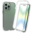 Etui do iPhone 14 Pro Max, Shockproof, z folią, przezroczyste