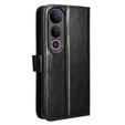 Etui z klapką do Vivo V50 Lite 4G / 5G, Crazy Horse Wallet, czarne