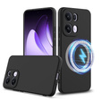 Etui silikonowe do Oppo Reno13 Pro 5G – czarne, kompatybilne z MagSafe, antywstrząsowe
