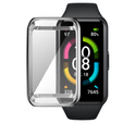 2w1 Etui z osłoną na ekran do Huawei Band 6/7, Srebrne