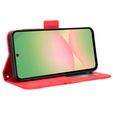 Etui z klapką do Samsung Galaxy A56 5G, Card Slot, czerwone