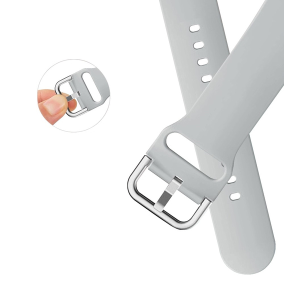 Pasek Silikonowy do Apple Watch 1/2/3/4/5/6/7/8/9/10/11/SE Ultra 1/2/3 42/44/45/46/49mm, Jasnoszary