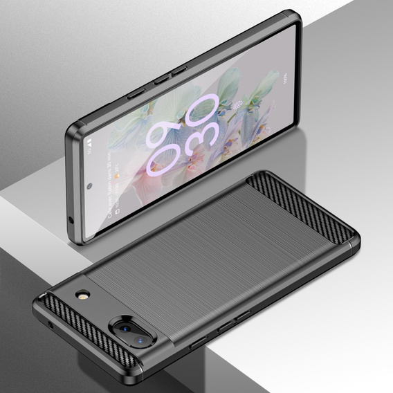 Etui do Google Pixel 6A, Karbon, czarne
