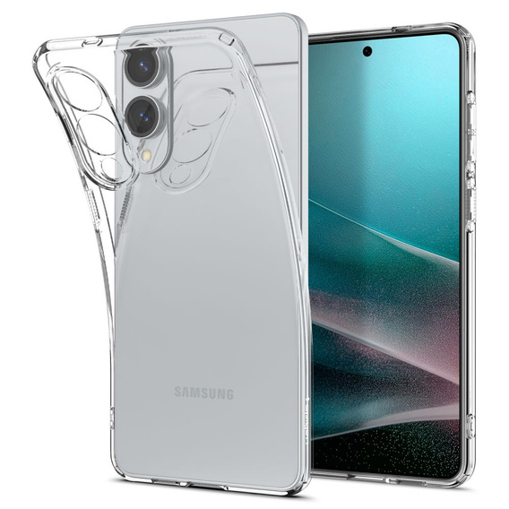 Etui Spigen do Samsung Galaxy S25 Edge, Liquid Crystal, przezroczyste + Szkło hartowane