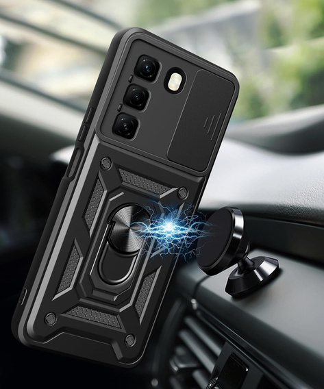 Etui pancerne do Infinix Hot 50 4G, CamShield Slide, czarne