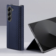 Etui Dux Ducis Bril Series do Samsung Galaxy Z Fold7 5G – niebieskie, skórzane, z funkcją podstawki