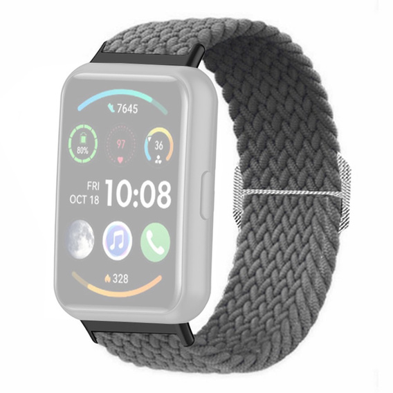 Pasek nylonowy do Huawei Watch Fit 2, Szary