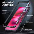 Etui LUPHIE do Samsung Galaxy S25 Ultra, Armor Bumper, czarne / czerwone