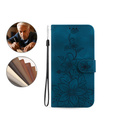 Etui z klapką do Oppo A60, Lily Flower, granatowe