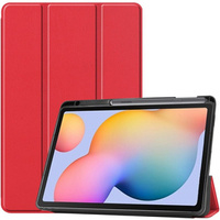 Etui do Samsung Galaxy Tab S6 Lite Tri-fold, z miejscem na rysik, czerwone