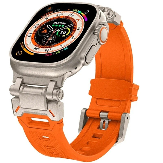 Pasek ERBORD ProTech do Apple Watch 1/2/3/4/5/6/7/8/9/10/11/SE Ultra 1/2/3 42/44/45/46/49mm, Pomarańczowy