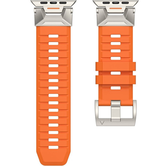 Pasek do Apple Watch 1/2/3/4/5/6/7/8/9/10/11/SE Ultra 1/2/3 42/44/45/46/49mm, Pomarańczowy