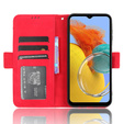 Etui z klapką do Samsung Galaxy M34, Card Slot, czerwone