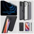 Etui Spigen do iPhone 16, Ultra Hybrid, czarne + Szkło hartowane