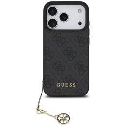 Etui GUESS do iPhone 17 Pro, 4G Charms Collection Hardcase, do MagSafe, czarne