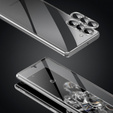 Etui do Samsung Galaxy S23, Magnetic Dual Glass, srebrne