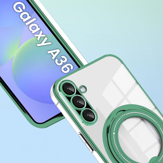 Etui Magnetyczne do Samsung Galaxy A36 5G, do MagSafe, zielone