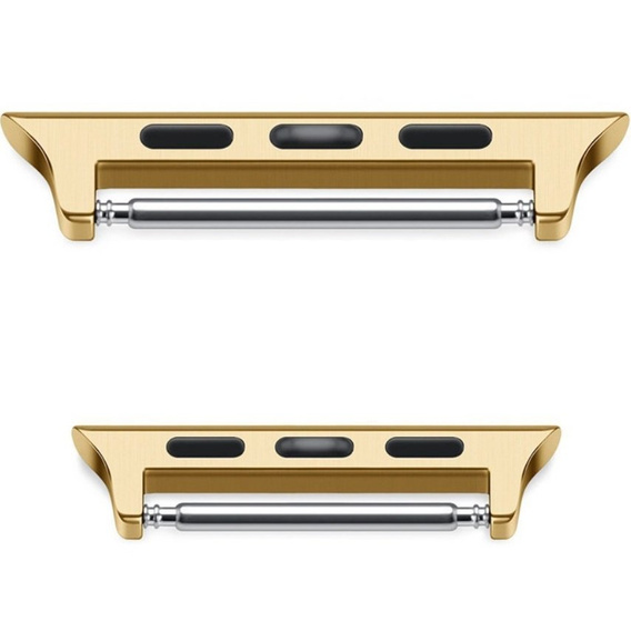 Zapięcie ze stali nierdzewnej do zegarka Apple Watch 1/2/3/4/5/6/7/8/9/10/11/SE Ultra 1/2/3 42/44/45/46/49mm, Gold