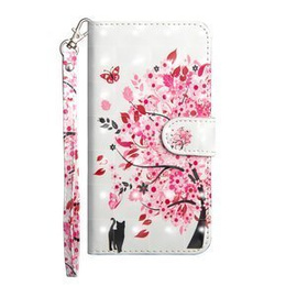 Etui Wallet do Samsung Galaxy A71, Light Spots Decor, Cat and Tree